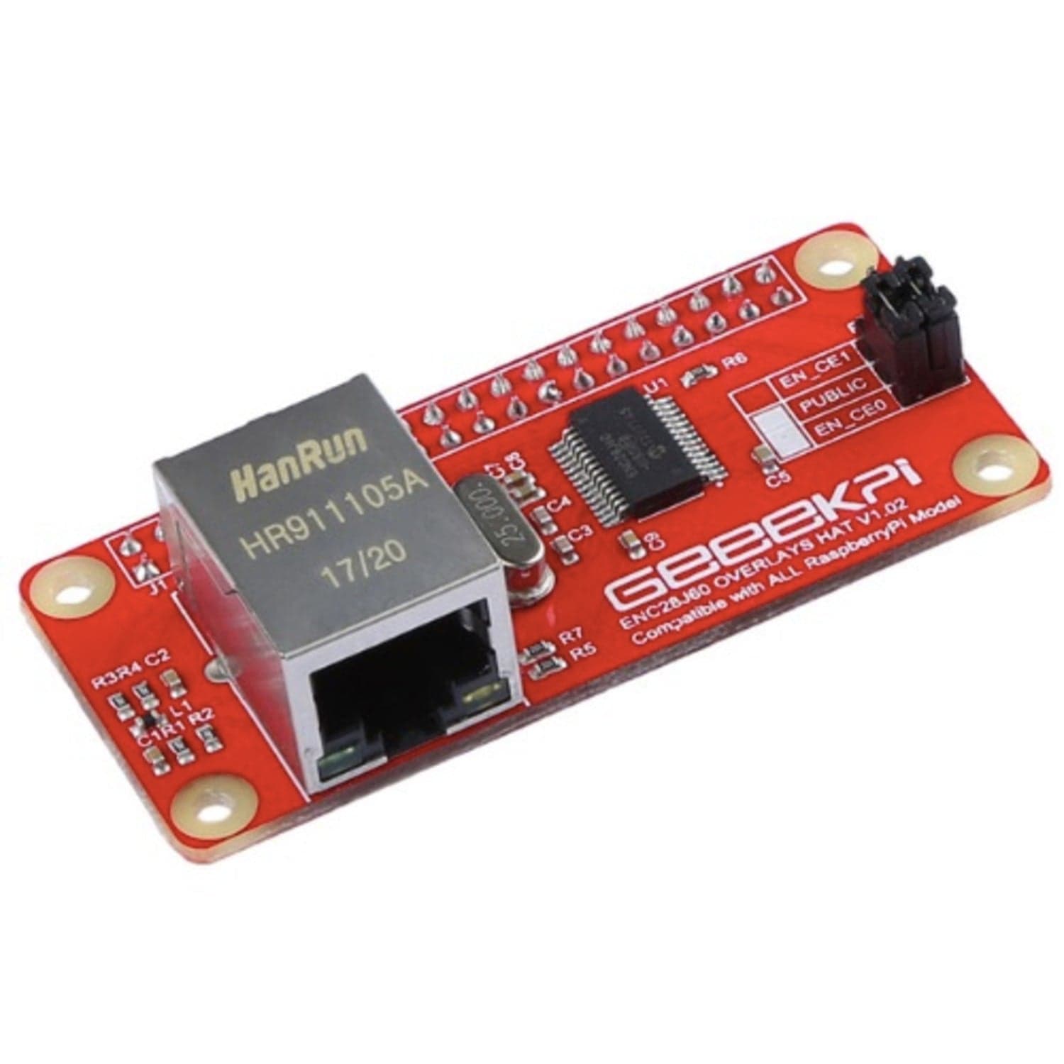 Модуль сетевого адаптера Pi Zero ENC28j60 для Raspberry Pi Zero — фото 2
