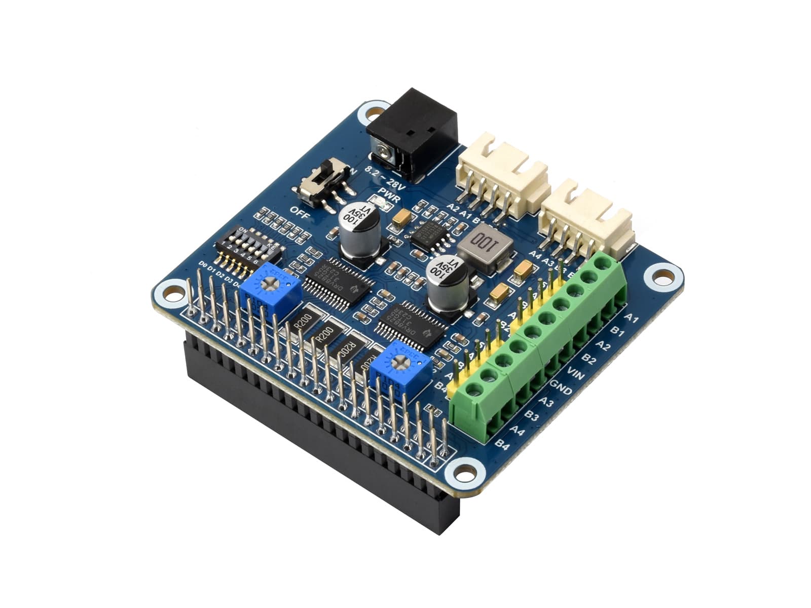 Шляпа шагового двигателя для Raspberry Pi, управляет двумя шаговыми двигателями — фото 2