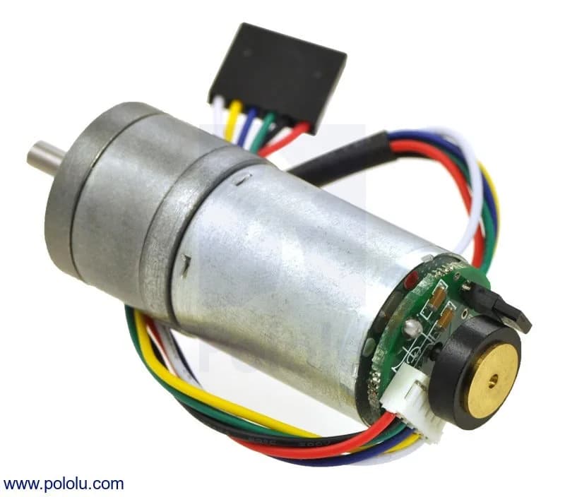 99:1 Металлический мотор-редуктор 25Dx54L мм HP 6V с энкодером 48 CPR