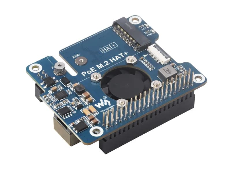 Адаптер Raspberry Pi 5 PCIe — M.2 NVMe с PoE