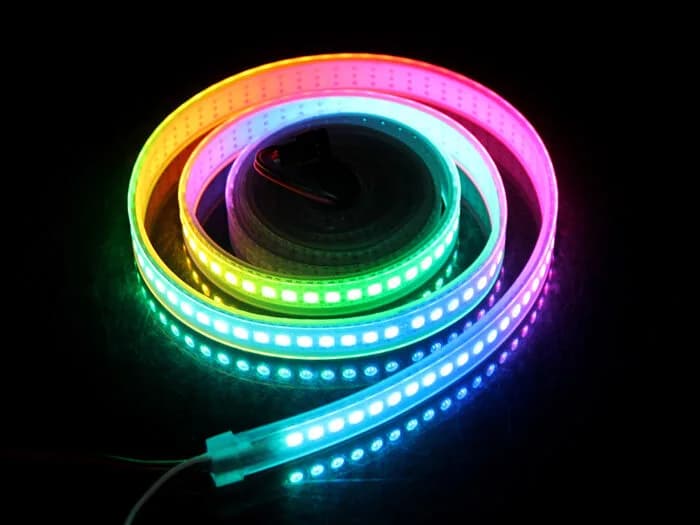 WS2812B Цифровая водонепроницаемая гибкая светодиодная лента RGB 144 светодиодов и метр - 2 метра