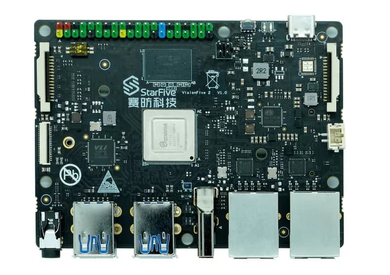 Четырехъядерная плата разработки StarFive VisionFive 2 с RISC-V