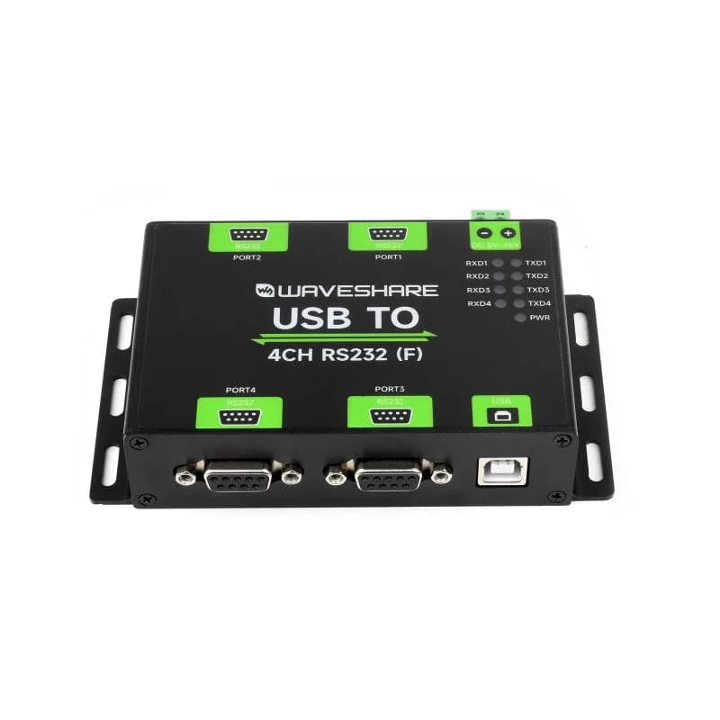 Промышленный изолятор Waveshare USB-zu-4-Kanal-RS232-Converter, Steckeranschluss