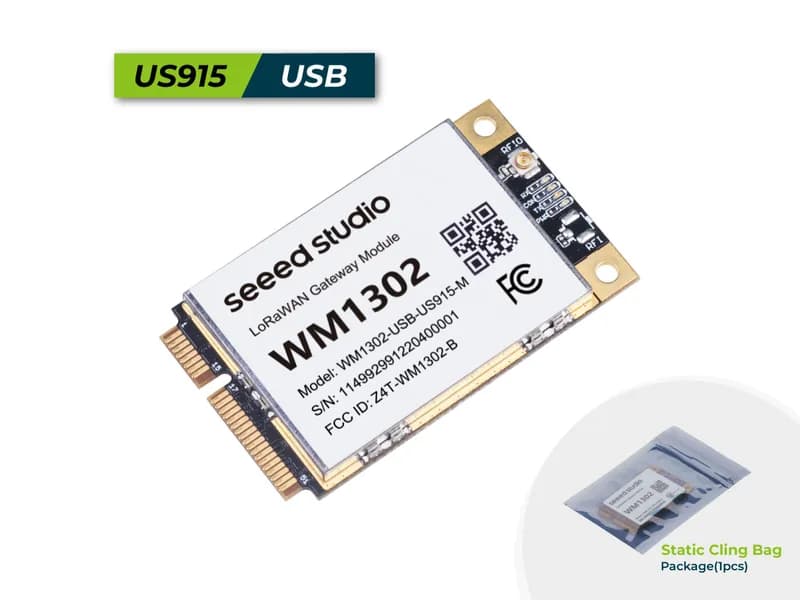 WM1302 Модуль шлюза LoRaWAN (USB) - US915
Модуль