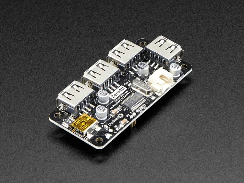ZERO4U: 4-PORT USB HUB FOR RASPBERRY PI ZERO (V1.3 AND W)