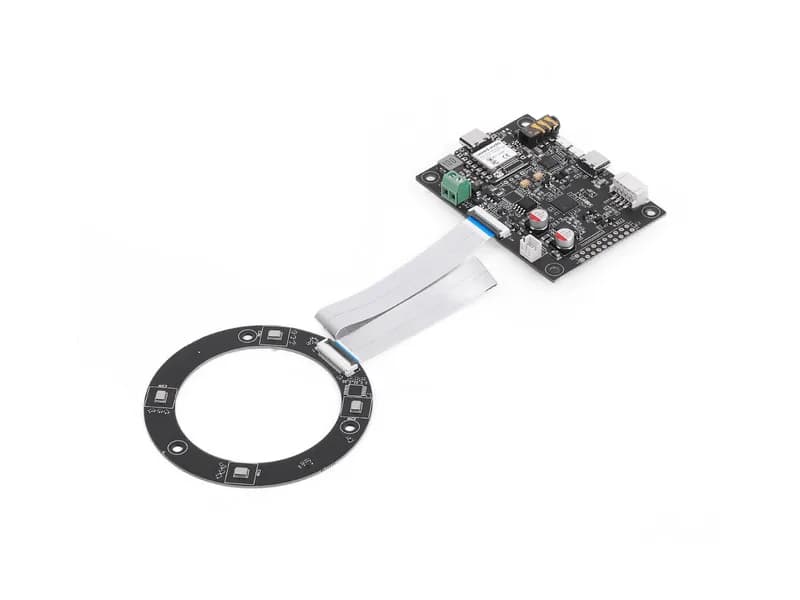 reSpeaker Flex XVF3800 Circular-4 с XIAO ESP32S3 – микрофонная решетка с искусственным интеллектом для робототехники и встраиваемых приложений