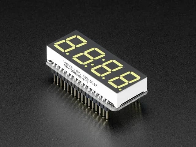 Adafruit 0,56-дюймовый 4-значный 7-сегментный дисплей с FeatherWing — белый