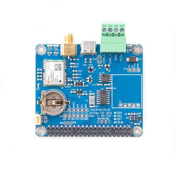 PiCAN FD с GPS/GNSS ublox NEO-M8M для Raspberry Pi