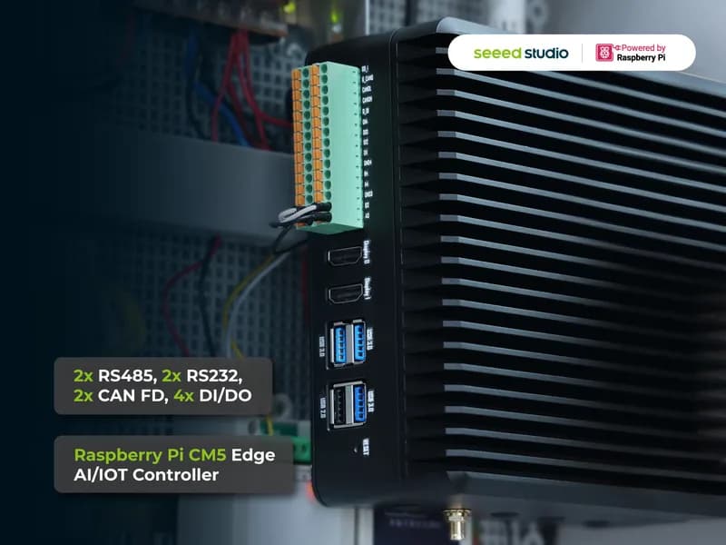 reComputer Industrial R2135-10 — самый надежный и мощный контроллер Raspberry Pi Edge AI/IOT