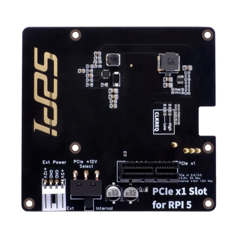 52Pi P02 Слот PCIe для Raspberry Pi 5, слот PCIe от Pi 5 до PCIe x1, поддержка сетевой интерфейсной карты