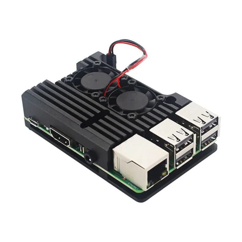 Raspberry Pi 3 Model B B+ Алюминиевый корпус с радиатором и двойным вентилятором