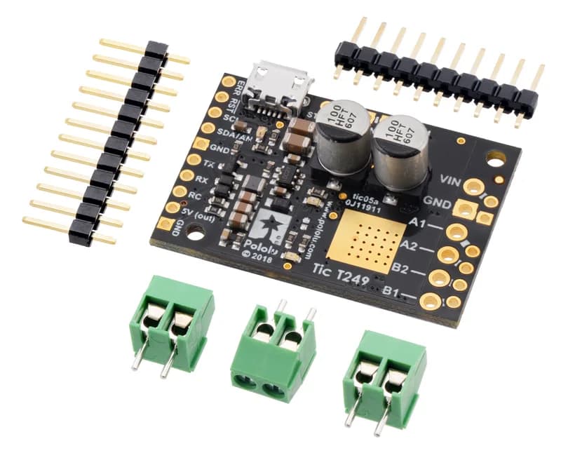 Многоинтерфейсный USB-контроллер шагового двигателя Tic T249