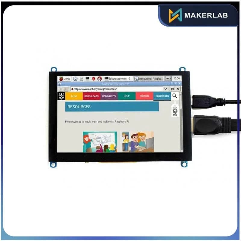 Waveshare 5-дюймовый ЖК-дисплей HDMI (H), 800x480