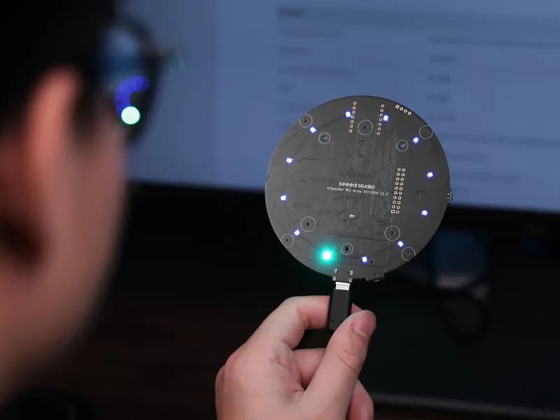 reSpeaker XMOS XVF3800 — массив из 4 микрофонов на базе искусственного интеллекта для четкой передачи голоса даже в шуме