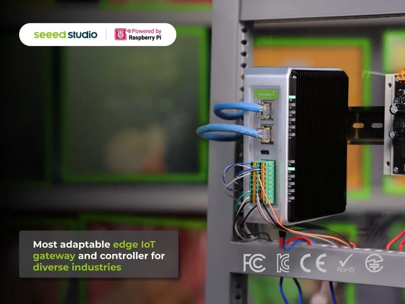 reComputer R1125-10 — шлюз и контроллер Raspberry Pi IoT, на базе CM4, с поддержкой AI | 4 ГБ ОЗУ, 32 ГБ eMMC