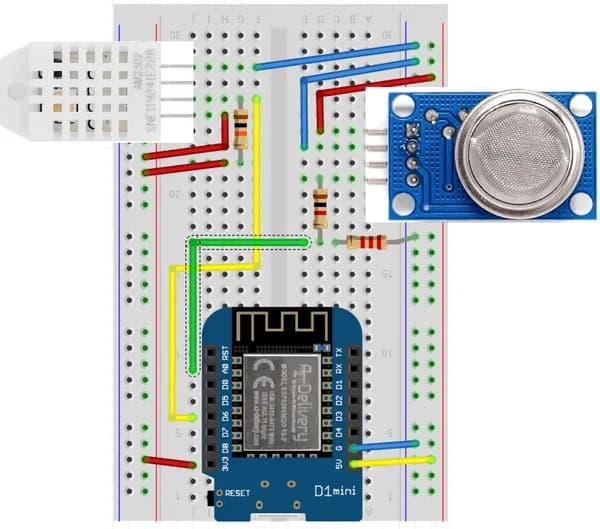 Luftüberwachung mit ESP8266 D1 Mini и Sensoren