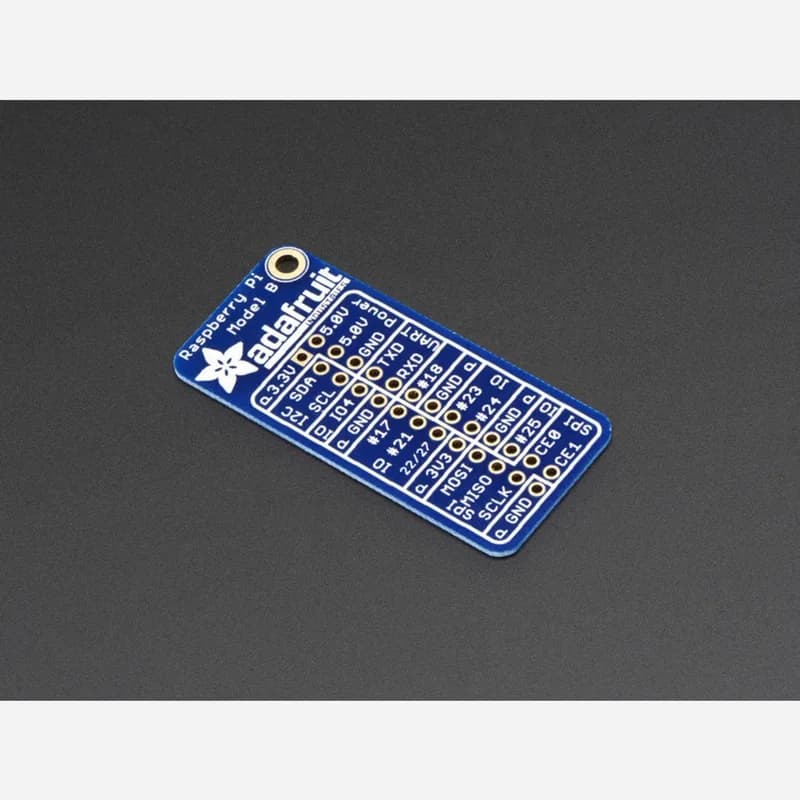 Справочная карта Adafruit GPIO для Raspberry Pi Model B