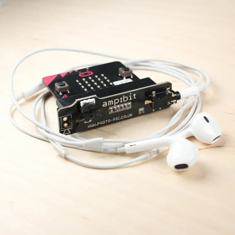 AMP:BIT Усилитель класса D для micro:bit с разъемом для наушников