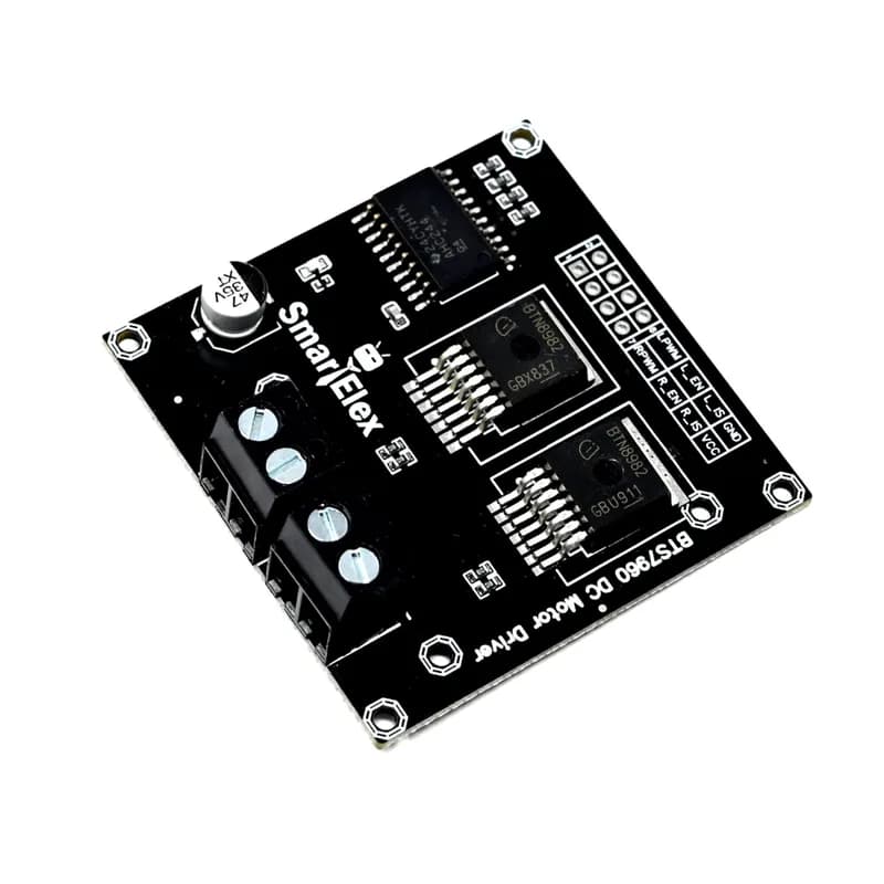 SmartElex BTS7960 Мощный двухканальный модуль драйвера двигателя постоянного тока 43 А