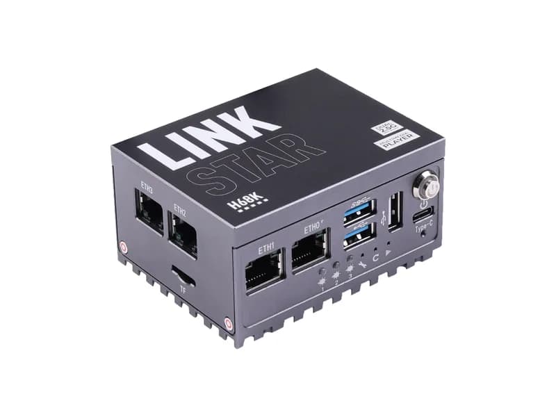 Маршрутизатор LinkStar-H68K-0232 с 32 ГБ eMMC, двумя Ethernet-портами 2,5G и двумя Ethernet-портами 1G, выходом 4K, предустановленным Android 11, поддержкой Ubuntu и OpenWRT
