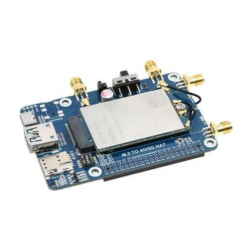 RM500U-CN 5G HAT для Raspberry Pi, четыре антенны LTE-A, многодиапазонный, 5G/4G/3G