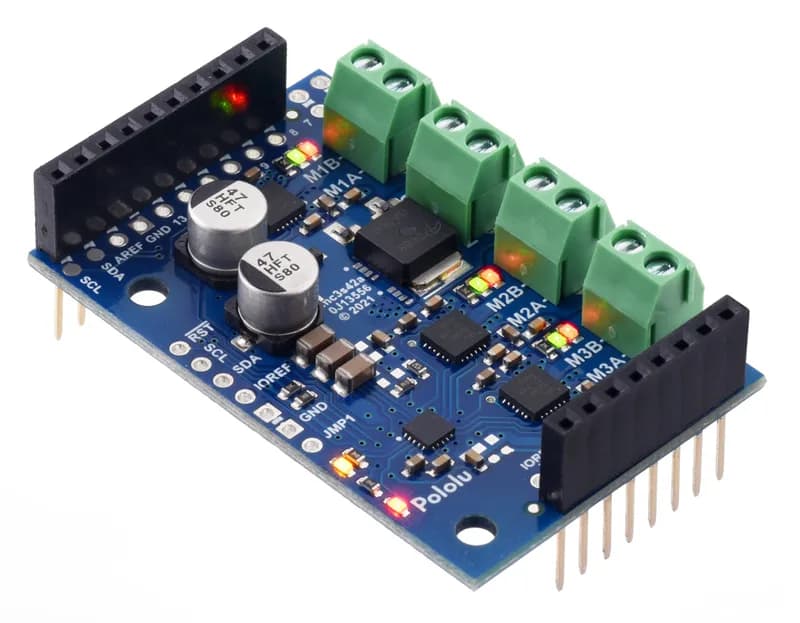 Motoron M3S256 Тройной экран контроллера двигателя для Arduino (припаянные разъемы)