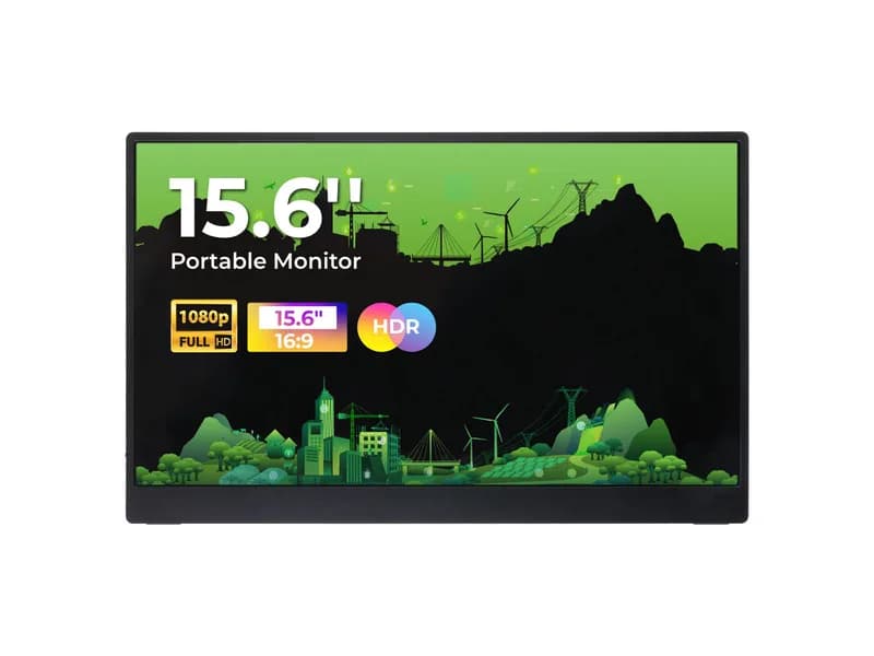 15,6-дюймовый монитор — 1080P, IPS, 16:9, HDR, 100% sRGB, mini HDMI, Type-C, динамик, совместим с Raspberry Pi/Nvidia Jetson/ПК/reRouter