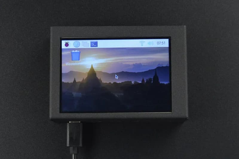 Металлический корпус Raspberry Pi 4 с сенсорным TFT-экраном 3,5 дюйма 480x320 пикселей