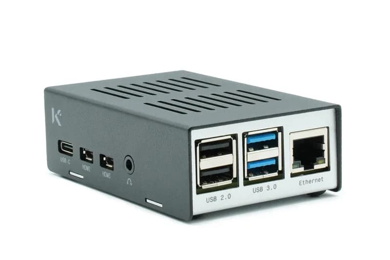KKSB Корпус Raspberry Pi 4 — алюминий и сталь — место для радиатора Raspberry Pi, вентилятора и PoE HAT