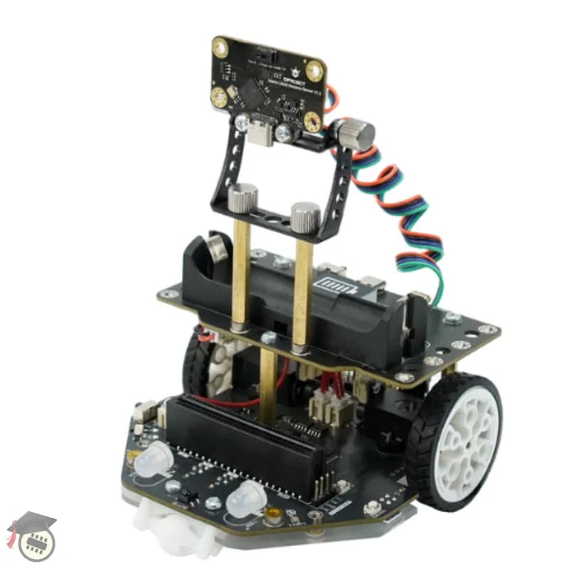 Maqueen Plus V3 - Образовательный микробитовый робот STEM с матричным лазерным дальномером (батарея 18650)
