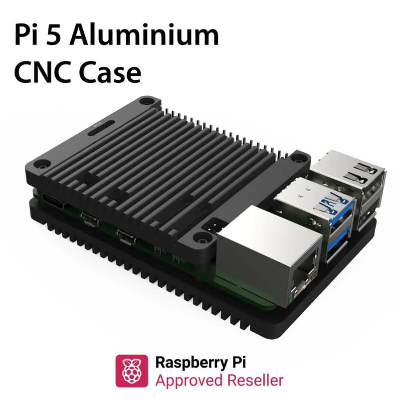 Raspberry Pi 5 Алюминий с ЧПУ Gehäuse (оффен)