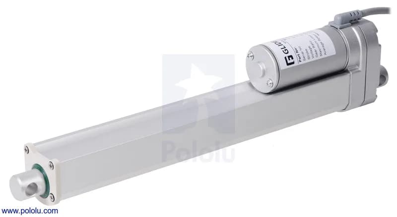 Glideforce MD122010 Линейный привод средней мощности: 100 кгс, ход 10 дюймов (полезный 9,8 дюйма), 0,58 дюйма/с, 12 В