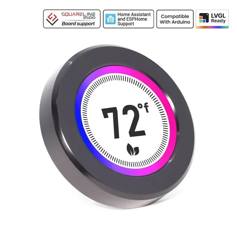 CrowPanel 2,1-дюймовый HMI ESP32, поворотный дисплей, 480*480 IPS, круглый сенсорный экран с ручкой