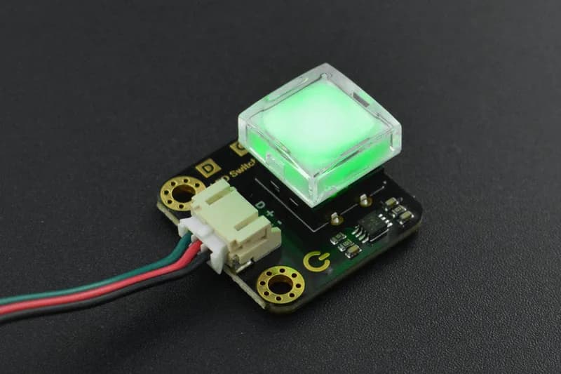 Gravity: Светодиодный переключатель для Arduino/micro:bit (Зеленый)