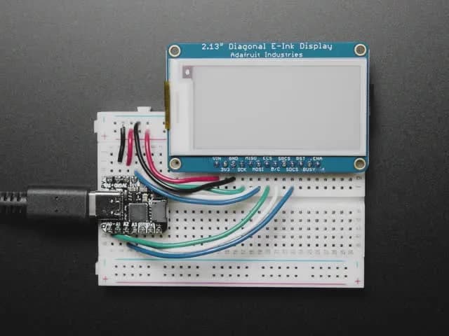 Adafruit 2,13 дюйма, 250 x 122, трехцветный дисплей на электронных чернилах/бумаге и SRAM