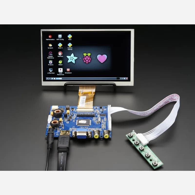 HDMI 4 Pi: 7 Дисплей Аудио 1024x600 - HDMI/VGA/NTSC/PAL