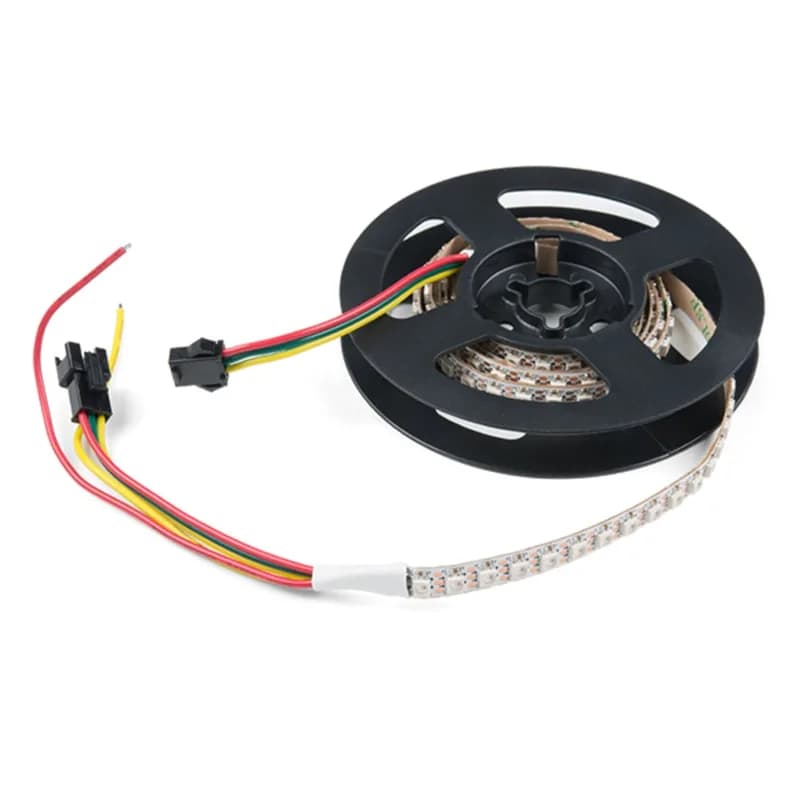 Тонкая светодиодная RGB лента - адресная, 1м, 144 светодиода (SK6812)