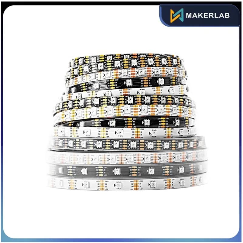 5V WS2813 Программируемая светодиодная лента Neopixel RGB 60 светодиодов/м IP65 IP67 4 провода - 1 рулон длиной 5 метров