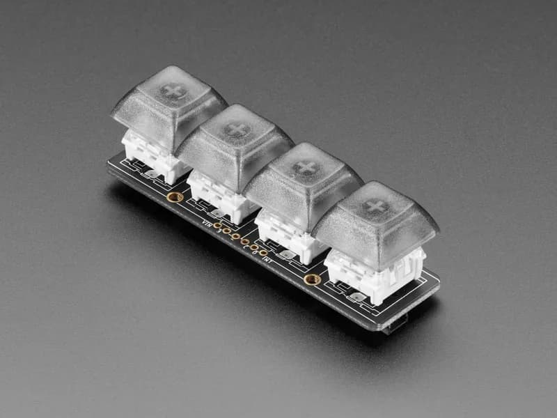 NeoKey 1x4 QT I2C - Четыре механических клавишных переключателя с NeoPixels STEMMA QT / Qwiic