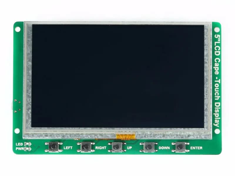 Зелёная накидка Seeed Studio BeagleBone® с 5-дюймовым ЖК-дисплеем и резистивным сенсорным экраном