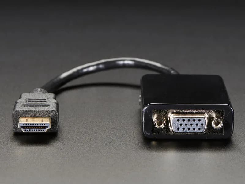 Видеоадаптер HDMI-VGA и стереокабель «папа/папа» 3,5 мм