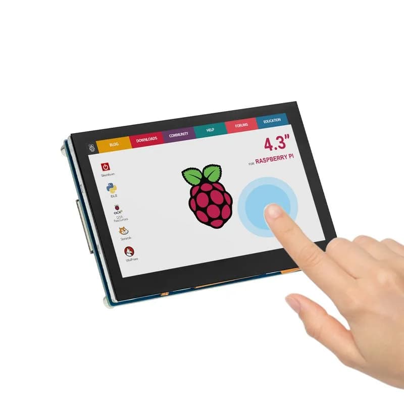 4,3-дюймовый DSI-дисплей 800*480 IPS сенсорный экран, совместимый с Raspberry Pi 4B/3B+/3B