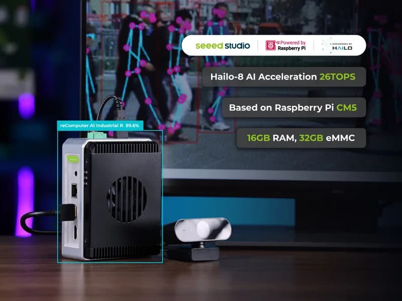 reComputer AI Industrial R2145-12 — самый мощный в мире блок Raspberry Pi AI