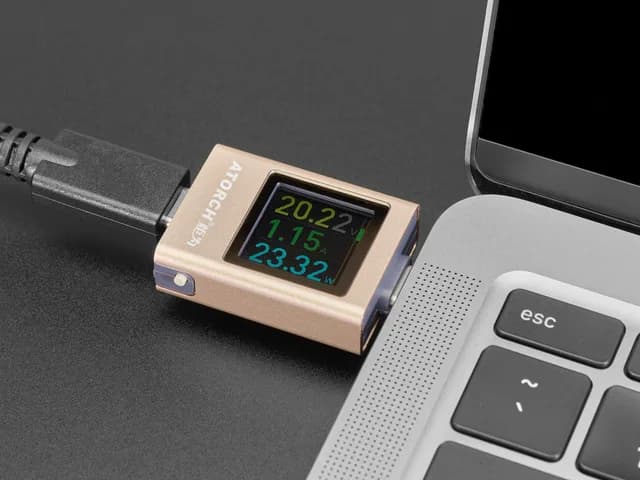 Монитор/анализатор питания USB C с цветным графическим TFT-дисплеем