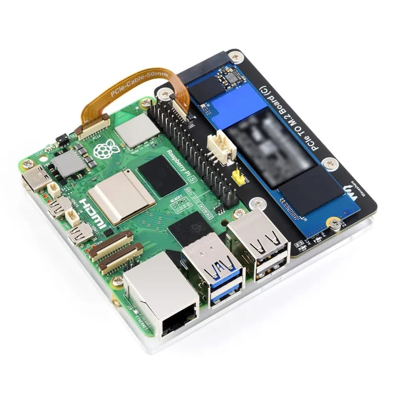 Боковой адаптер PCIe M.2 для Raspberry Pi 5