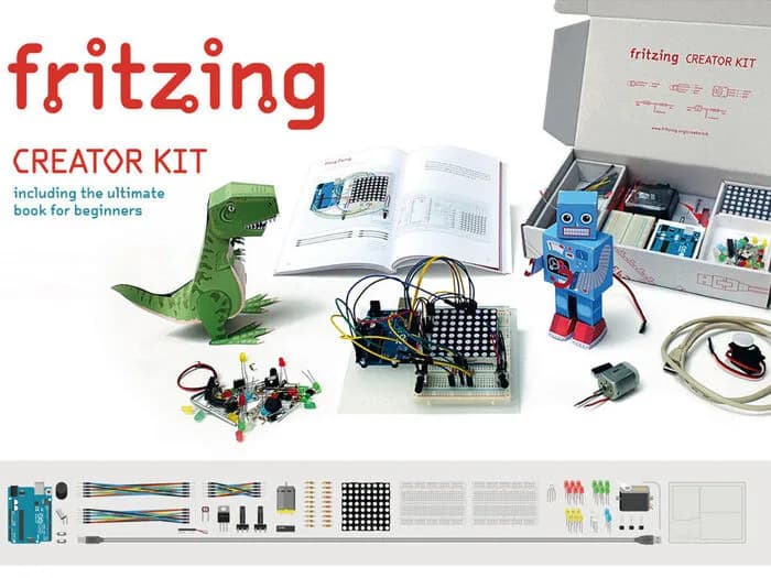 Набор Fritzing Creator Kit с Arduino UNO, английское издание