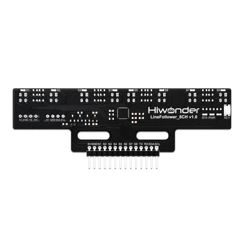 Hiwonder 8-канальный модуль ИК-датчика линии следования — модуль ИК-слежения линии для автомобилей-роботов