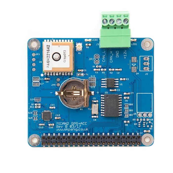 PiCAN с GPS + гироскопом + акселерометром + SMPS CAN-шина для Raspberry Pi 3