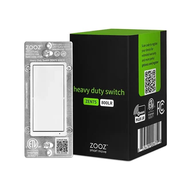 Zooz 800 Series Z-Wave Настенный выключатель дальнего действия для тяжелых условий эксплуатации ZEN75 800LR