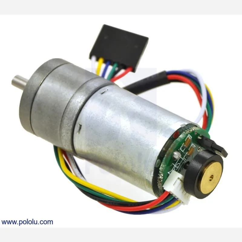 34:1 Металлический мотор-редуктор 25Dx52L мм HP 12V с энкодером 48 CPR
